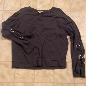 Dark Grey Crew Neck with Arm Detail